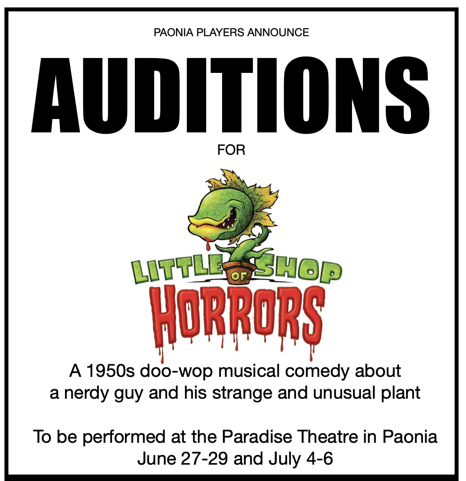 Little Shop of Horror Auditions due Feb 21